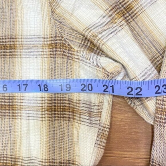 Prana Button Down Shirt  Riley Woven Checked Print Women Size XL NWT - Picture 6 of 9